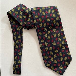 ANDRIANO Vintage Silk Tie Unique Phonograph Design Made in Canada Preppy